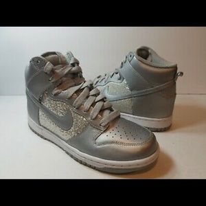 Nike Dunk Metallic Silver Glitter Women’s Size 7